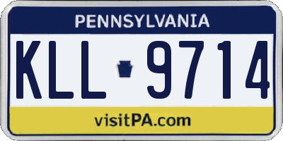 PA license plate KLL9714