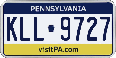 PA license plate KLL9727