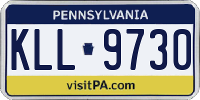 PA license plate KLL9730