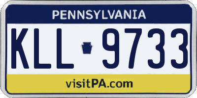 PA license plate KLL9733
