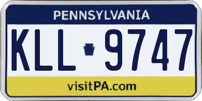 PA license plate KLL9747