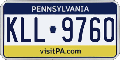 PA license plate KLL9760