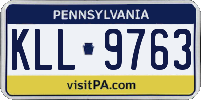 PA license plate KLL9763