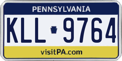 PA license plate KLL9764