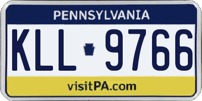 PA license plate KLL9766