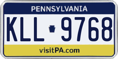 PA license plate KLL9768