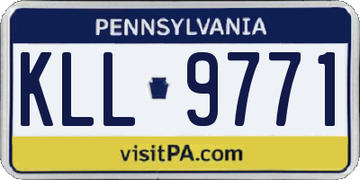 PA license plate KLL9771