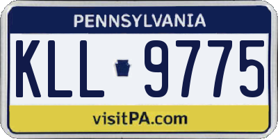 PA license plate KLL9775