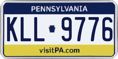PA license plate KLL9776