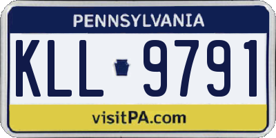 PA license plate KLL9791