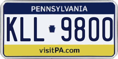 PA license plate KLL9800