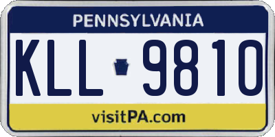 PA license plate KLL9810