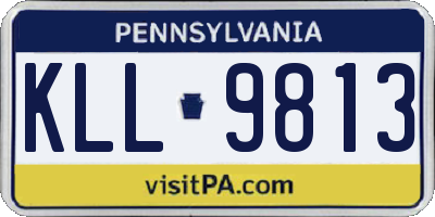 PA license plate KLL9813