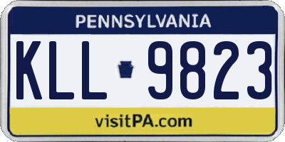 PA license plate KLL9823