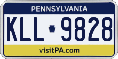 PA license plate KLL9828