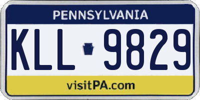 PA license plate KLL9829