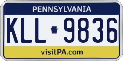 PA license plate KLL9836