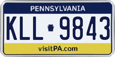 PA license plate KLL9843