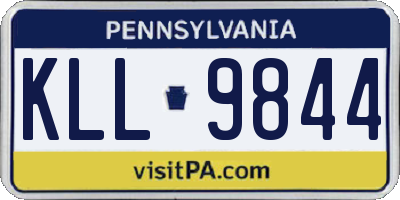 PA license plate KLL9844