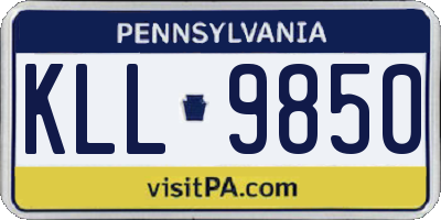 PA license plate KLL9850