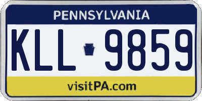 PA license plate KLL9859