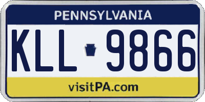 PA license plate KLL9866