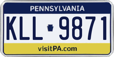 PA license plate KLL9871