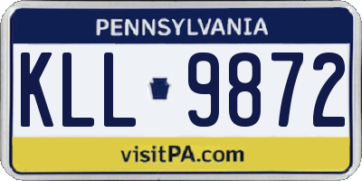 PA license plate KLL9872