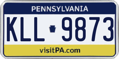 PA license plate KLL9873