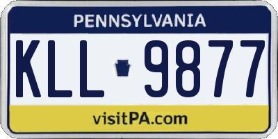 PA license plate KLL9877