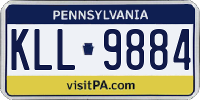 PA license plate KLL9884