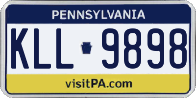 PA license plate KLL9898