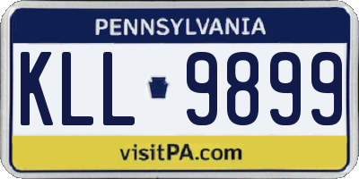 PA license plate KLL9899