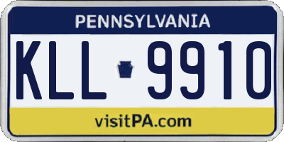 PA license plate KLL9910