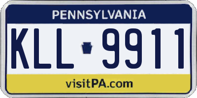 PA license plate KLL9911