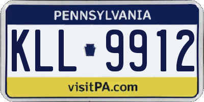 PA license plate KLL9912