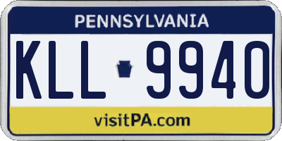 PA license plate KLL9940