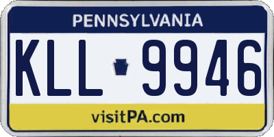 PA license plate KLL9946