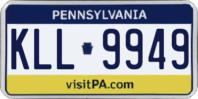 PA license plate KLL9949