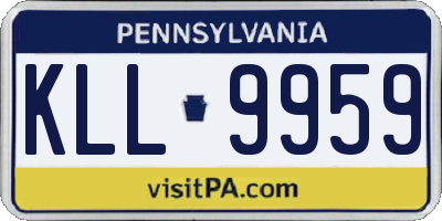 PA license plate KLL9959