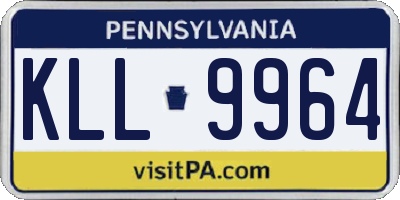 PA license plate KLL9964