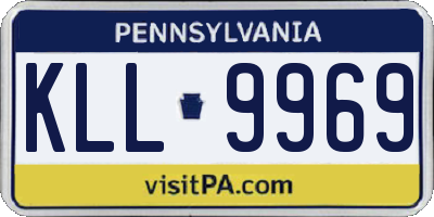 PA license plate KLL9969