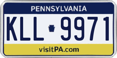PA license plate KLL9971