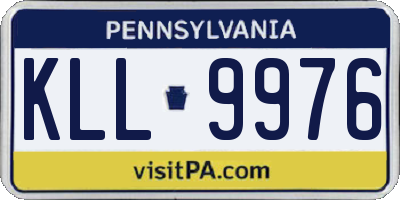 PA license plate KLL9976