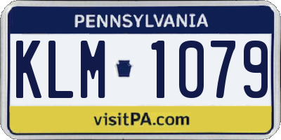 PA license plate KLM1079