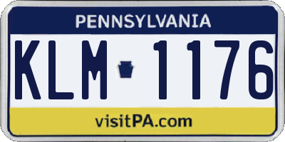 PA license plate KLM1176