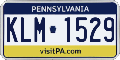 PA license plate KLM1529