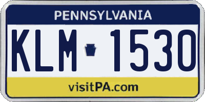PA license plate KLM1530