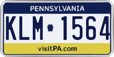 PA license plate KLM1564