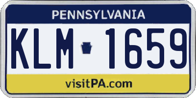 PA license plate KLM1659